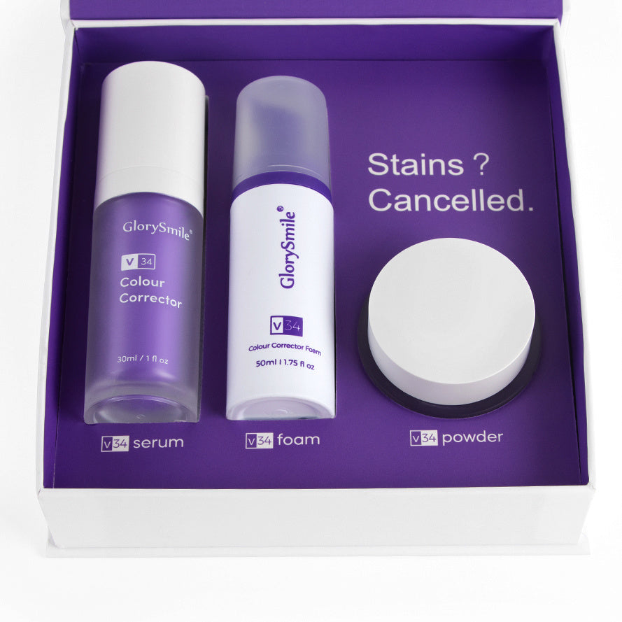 V34 Colour Corrector Oral Cleaning Box | Glory Smile