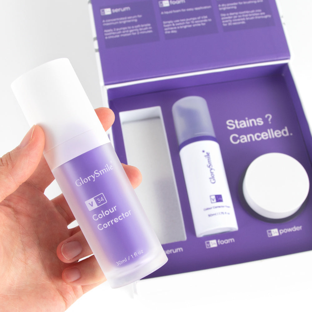 V34 Colour Corrector Oral Cleaning Box | Glory Smile