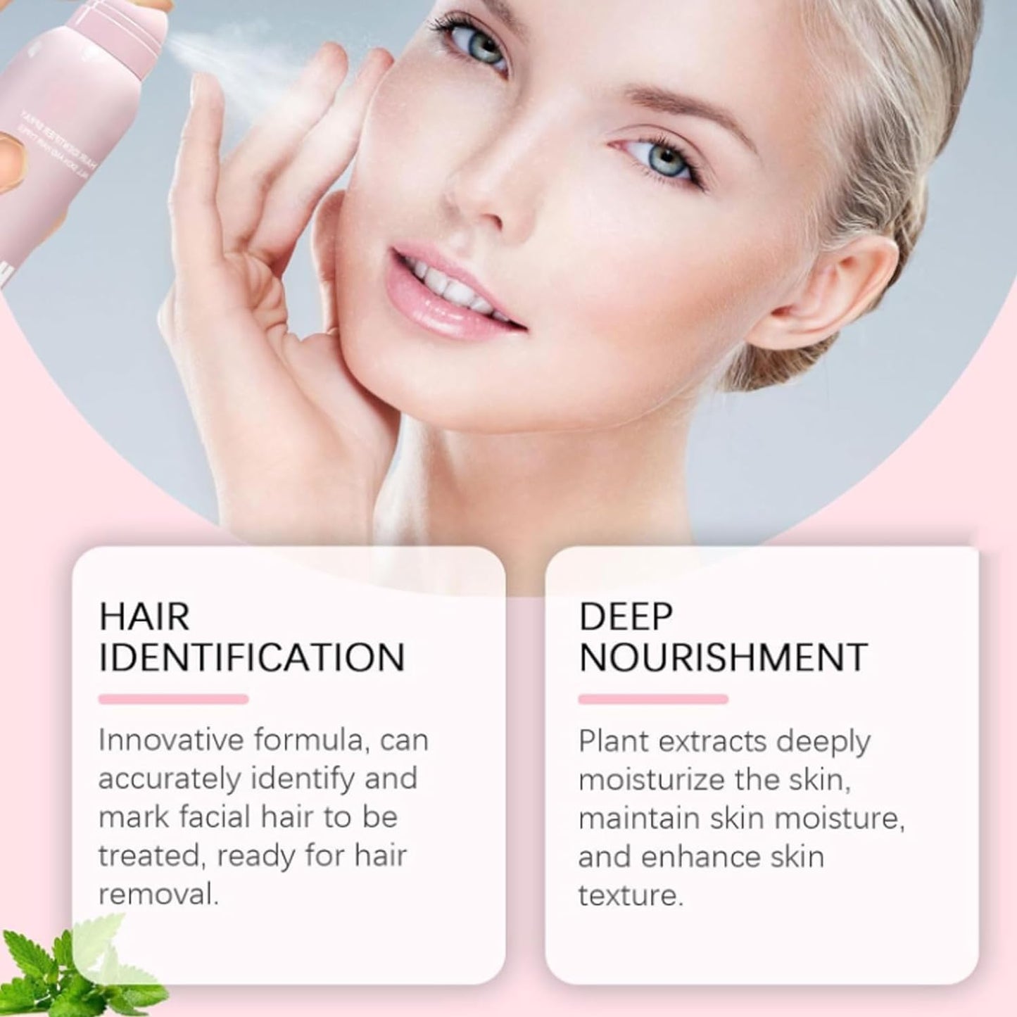 Hair Identifier Spray for Face Shaving,Moisturizing and Skin Care Dermaplaner Spray, Hair Identifier Spray for Face Dermaplaning,Skin Dermaplaning Spray for Face