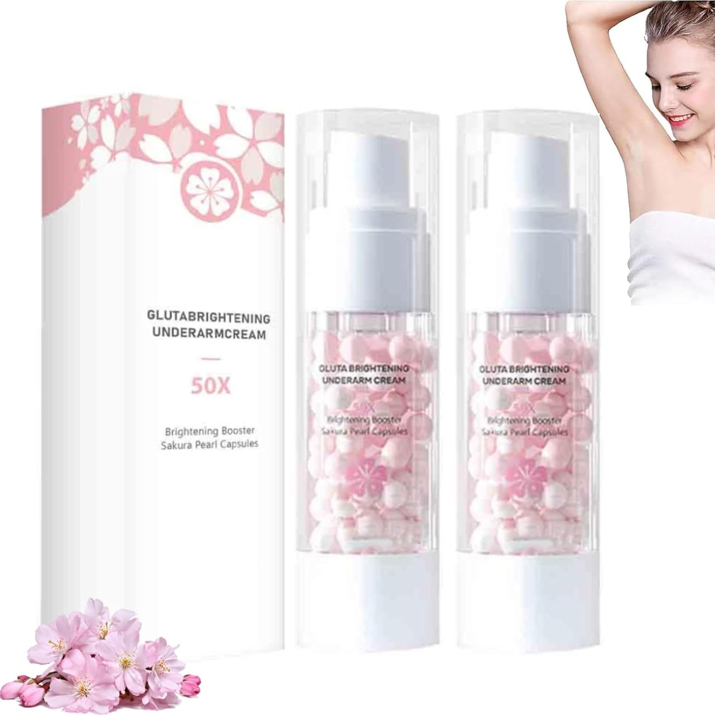 Sakura Gluta Underarm Whitening Cream,Intimate Area Skin Lightening Cream