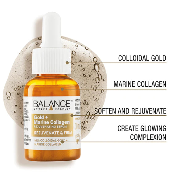 Gold + Marine Collagen Rejuvenating Serum 30ml | Balance Active