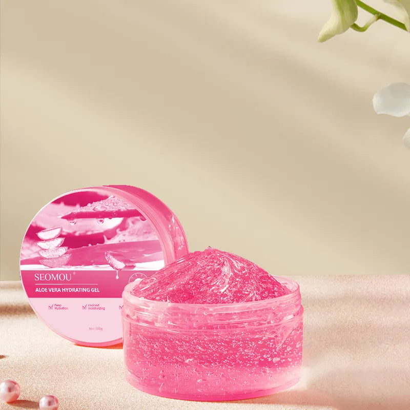 SEOMOU Moisturizing Pink Aleo Vera Plant Gel 300g