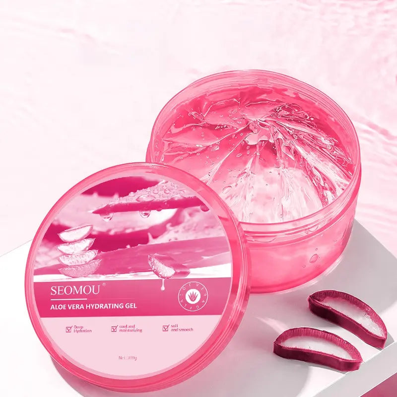 SEOMOU Moisturizing Pink Aleo Vera Plant Gel 300g