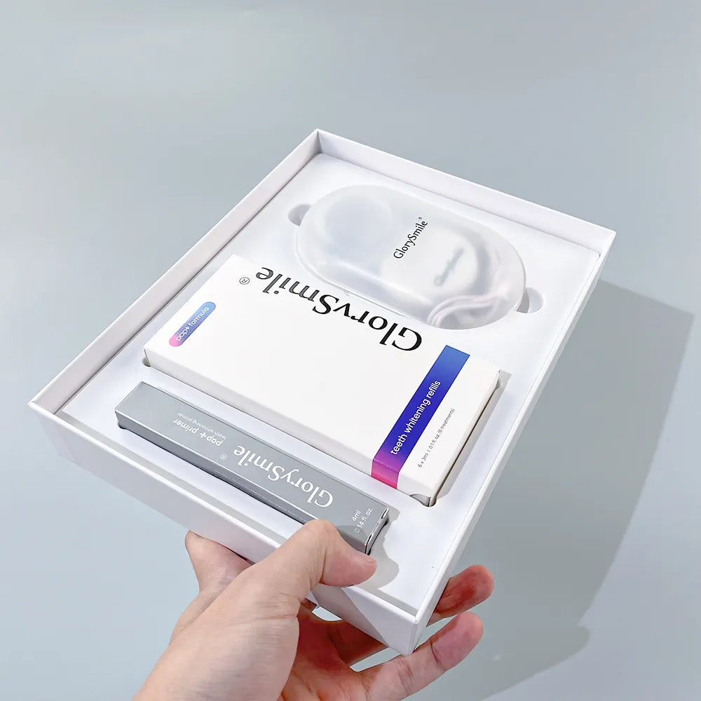 GLORY SMILE 16 Minutes Violet 405NM Light Teeth Whitening Led Kit With 6 PAP Gel Tube