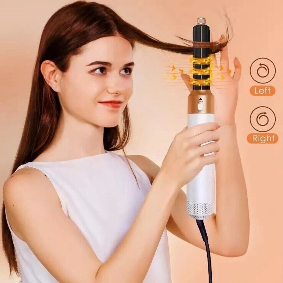 5-in-1 Hair Straightener & Dryer Brush: Ceramic Multi-Styler for Smooth, Voluminous Hair