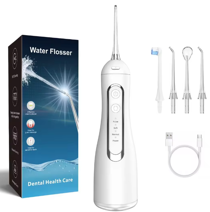 Water Flosser M159 Pro: Cordless Oral Irrigator, 4 Modes, 310ml Tank, IPX7 Waterproof, Low Noise, Rechargeable, 2000mAh Battery, Powerful Motor