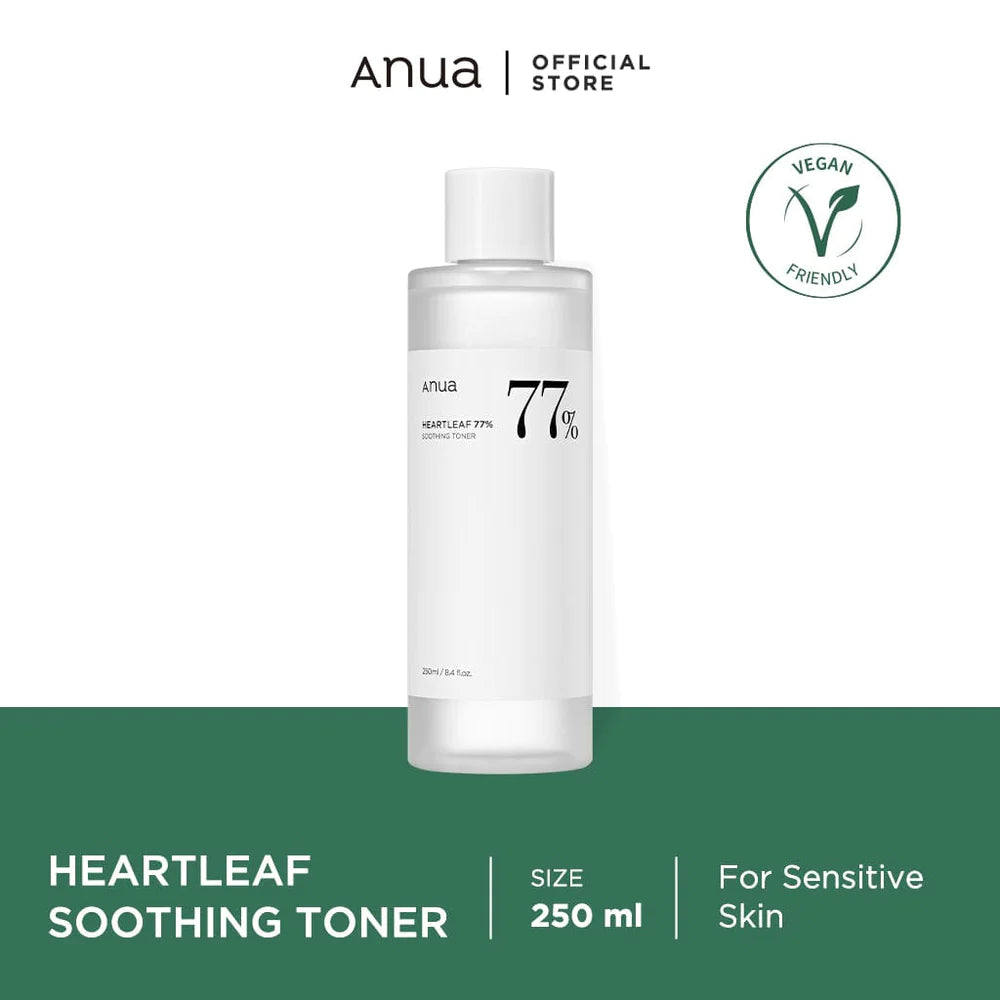 HEARTLEAF 77% SOOTHING TONER, 250ml | ANUA