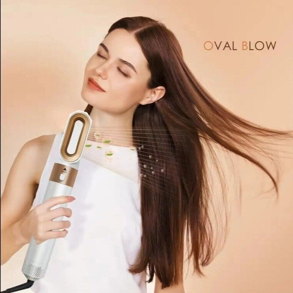 5-in-1 Hair Straightener & Dryer Brush: Ceramic Multi-Styler for Smooth, Voluminous Hair