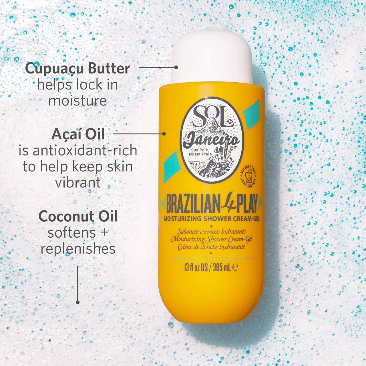 Brazilian Play Moisturizing Shower Cream-Gel