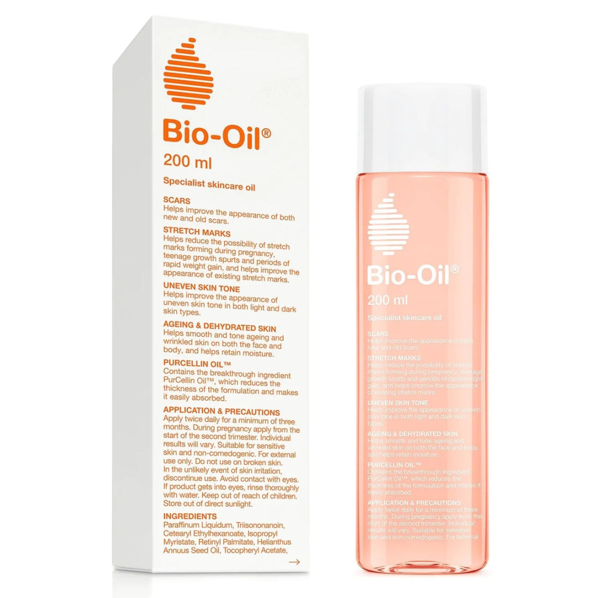 Bio-Oil | Scars, Stretch marks, Aging and Dehydrated Skin 200ml-Health & Beauty-Eclatbody-bio oil-