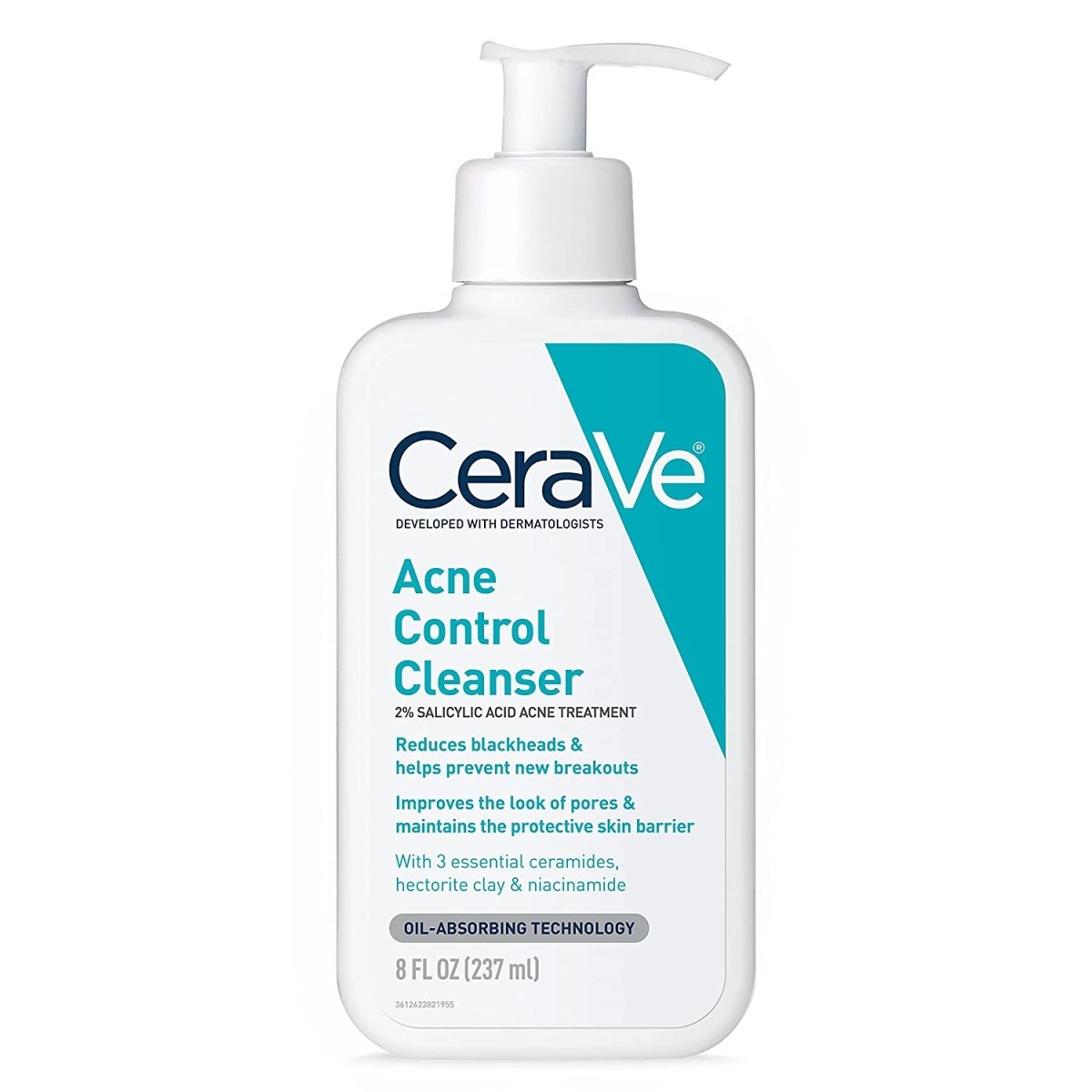 CeraV Acne Control cleanser | 2% Salicylic Acid Cleanser with Purifying Clay for Oily Skin | Blackhead Remover and Clogged Pore Control-Health & Beauty-Eclatbody-CeraVe-