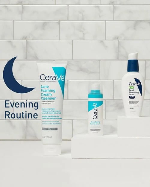 CeraVe Acne Foaming Cream Cleanser | Acne Treatment Face Wash with 4% Benzoyl Peroxide, Hyaluronic Acid, and Niacinamide-Health & Beauty-Eclatbody-CeraVe-