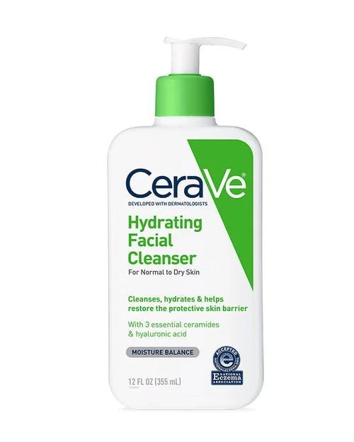 CeraVe Hydrating Facial Cleanser (Normal to Dry Skin) | USA Made 355ml-Health & Beauty-Eclatbody-CeraVe-