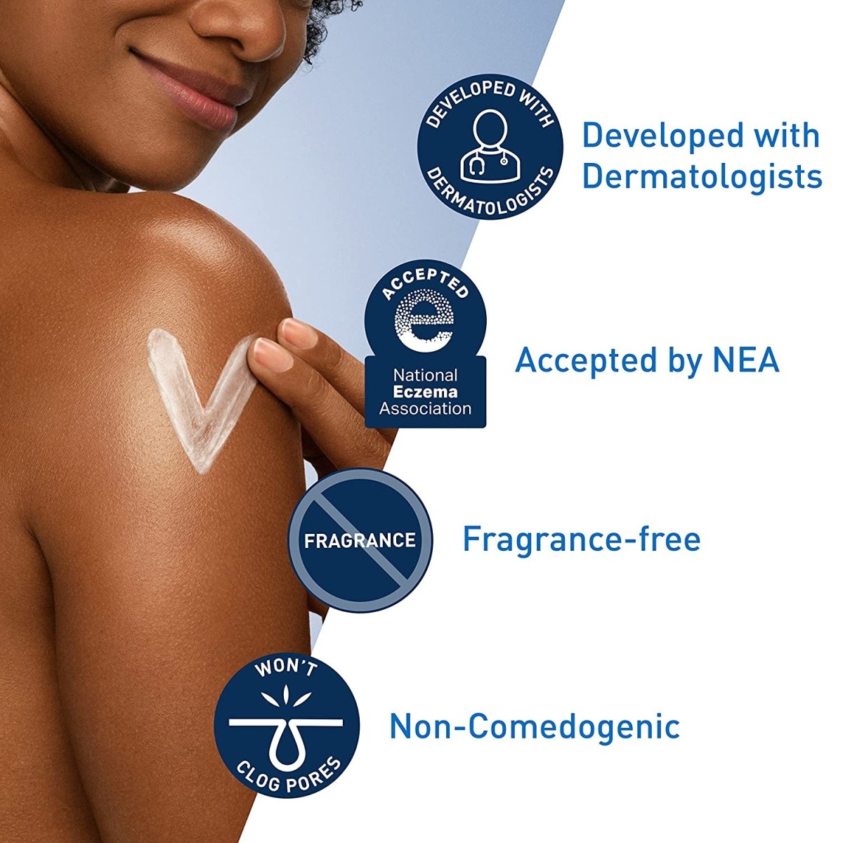 CeraVe Moisturizing Cream | Body and Face Moisturizer for Dry Skin | Body Cream with Hyaluronic Acid and Ceramides-Health & Beauty-Eclatbody-CeraVe-
