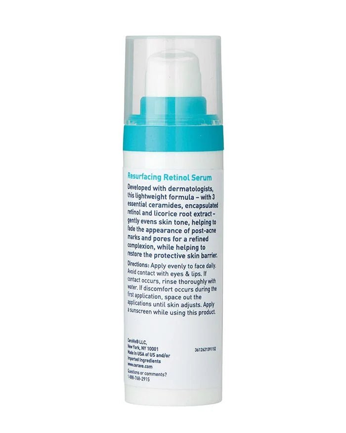 CeraVe Retinol Serum for Post-Acne Marks and Skin Texture | Pore Refining, Resurfacing, Brightening Facial Serum with Retinol and Niacinamide-Health & Beauty-Eclatbody-CeraVe-