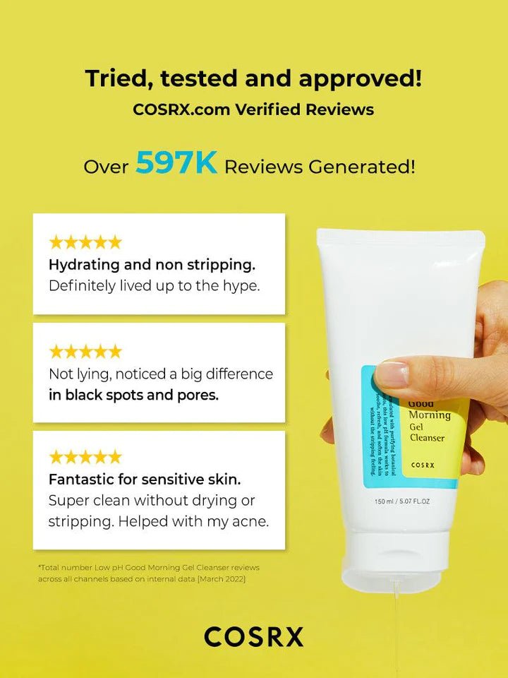 COSRX Low pH Good Morning Gel Cleanser-skin care-Eclatbody-COSRX-