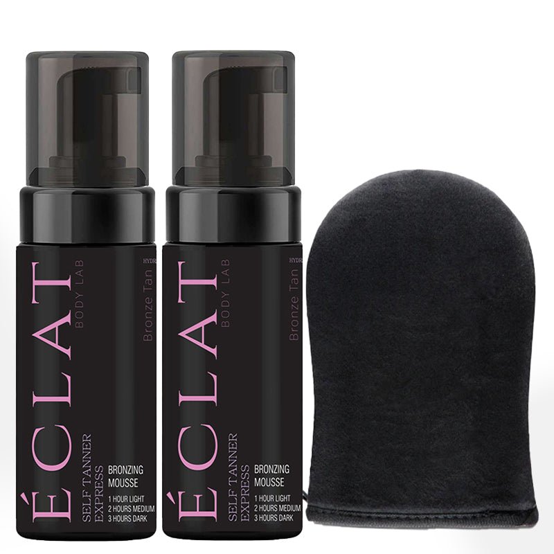 2 ECLAT SELF TANNING MOUSSE BUNDLE Self Tanning Mousse BY ECLAT BODY LAB for a Flawless Looking Tan – Achieve a Sext natural looking tan with our easy to apply, fast drying & lightweight tinted self tanning mousse. No self tan smell. Free shipping.