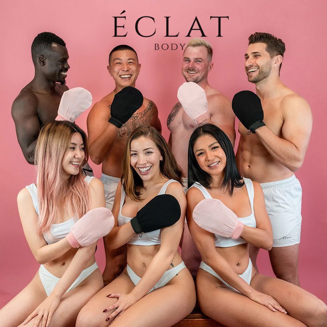 best Exfoliating Glove for body 100% natural and healthy for exfoliating the skin by eclat body lab