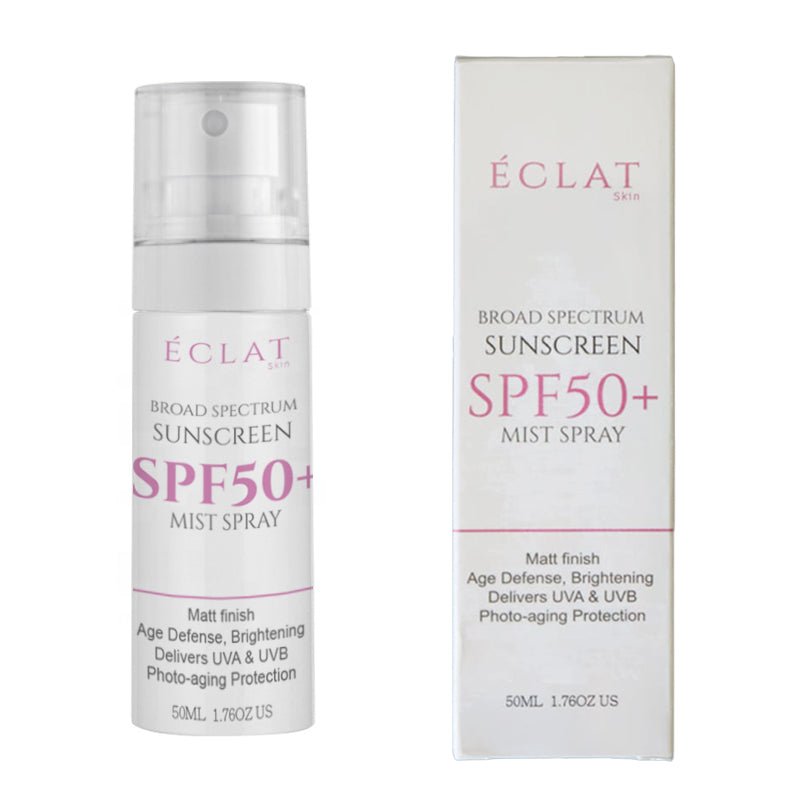 Eclat Sunscreen Facial Mist Broad Spectrum SPF 50+ | Age Defense, Brightening, UVA & UVB Protection-Health & Beauty-Eclatbody-Eclat-