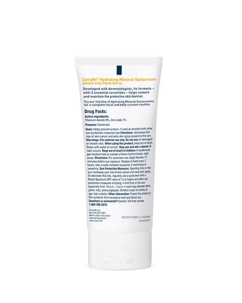 Hydrating Mineral Sunscreen SPF 50 Face Lotion | Cerave-Health & Beauty-Eclatbody-CeraVe-