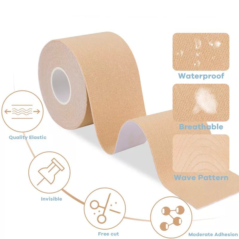 The Original Booby Tape for breast lift | Invisible, strapless, braless boob tape | 5-Meter Roll-Health & Beauty-Eclatbody-Eclat-