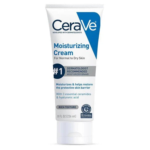 CeraVe Moisturizing Cream, Face Body Moisturizer, Normal to Dry Skin, 236ml