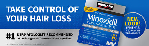 Kirkland Minoxidil 5% Extra Strength Men Hair Regrowth Solution 6 Month Supply