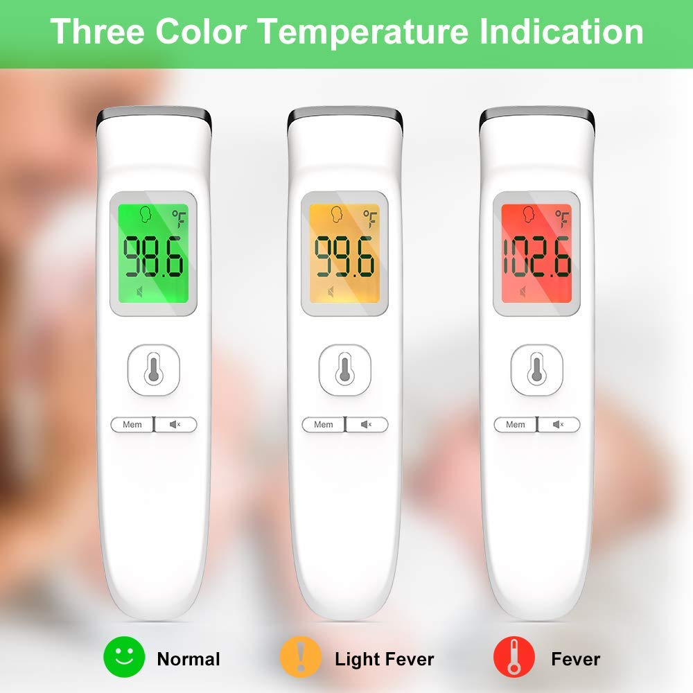 Non-Contact Infrared Thermometer Forehead Thermometer for Baby Kids and Adults Accurate Instant Readings Forehead Thermometer with LCD Display