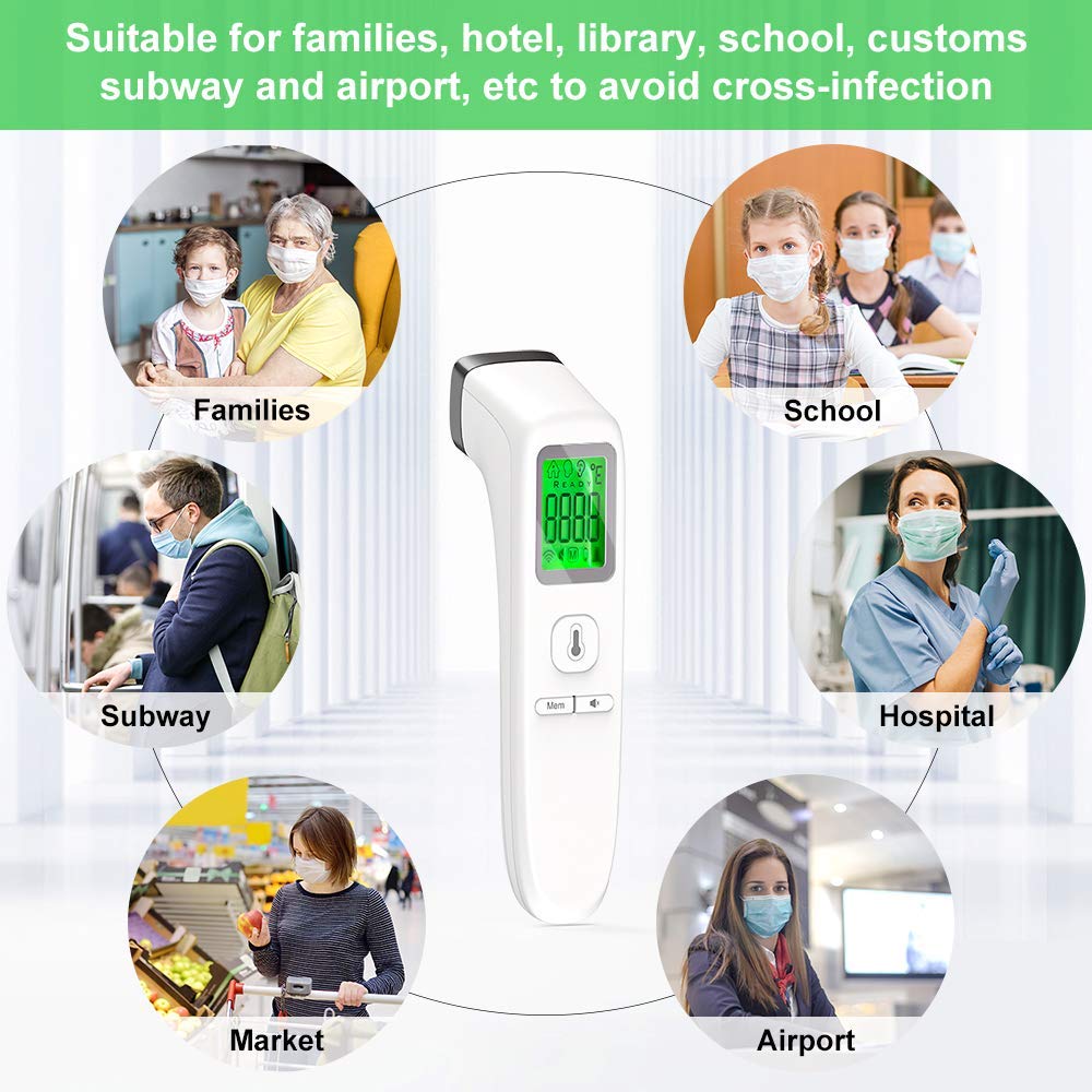 Non-Contact Infrared Thermometer Forehead Thermometer for Baby Kids and Adults Accurate Instant Readings Forehead Thermometer with LCD Display