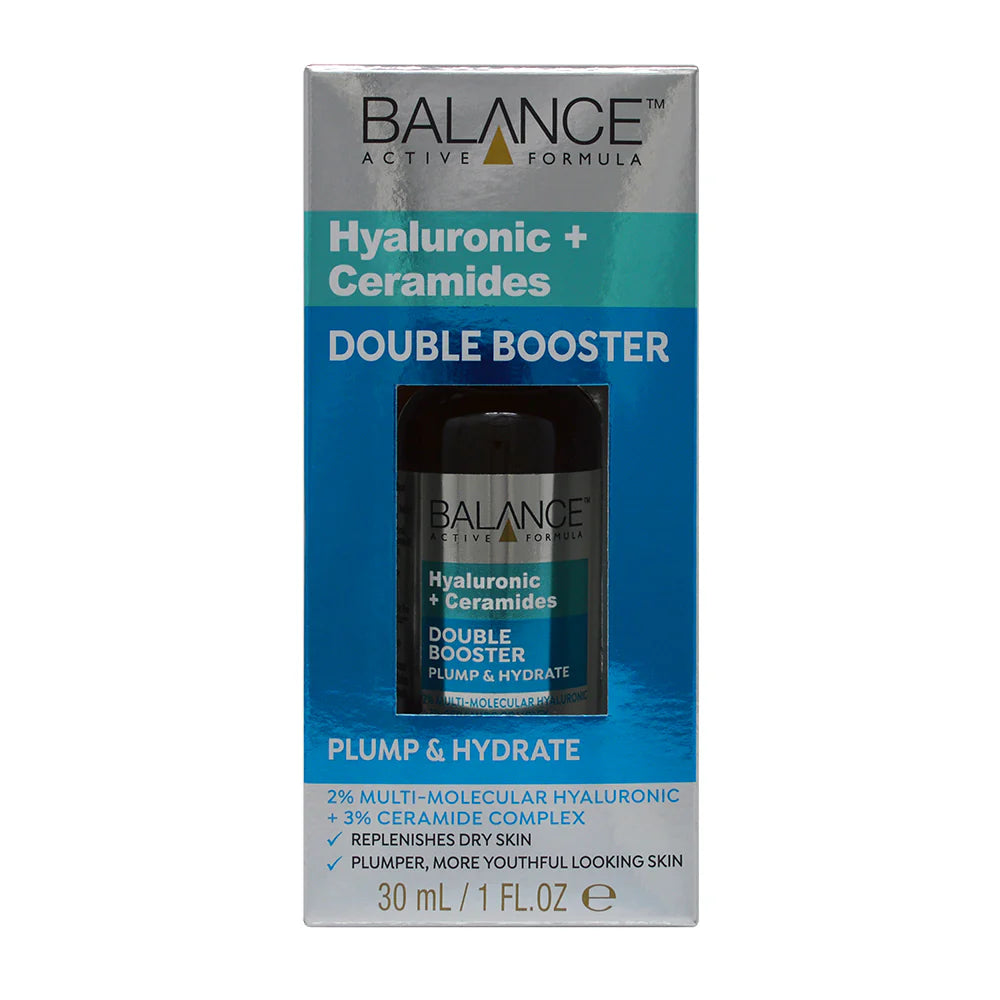 2% Hyaluronic Acid + 3% Ceramide Complex Double Booster Serum 30ml | Balance Active