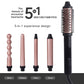 3 Temperature Display Suitable All Hair Types Curling Wand Set With Brush and 4 Interchangeable Ceramic Curling Wands