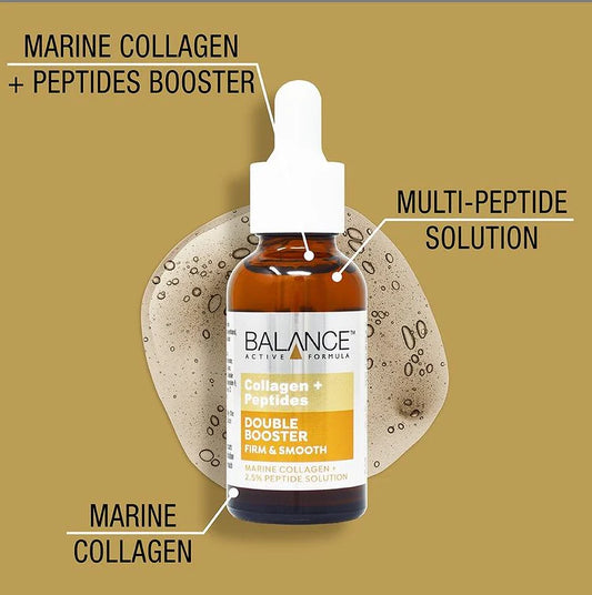 Collagen + Peptides Double Booster Serum 30ml | Balance Active