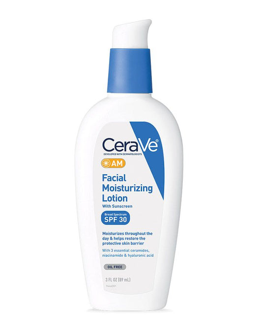 CeraVe Daily Facial Moisturizing Lotion with SPF 30, Hyaluronic Acid, and Niacinamide | Face Moisturizer for Normal to Oily Skin, 89 mL-Health & Beauty-Eclatbody-CeraVe-