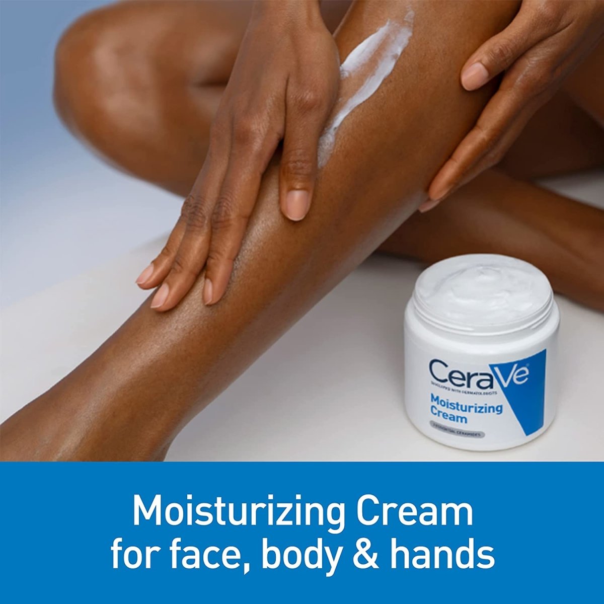 CeraVe Moisturizing Cream | Body and Face Moisturizer for Dry Skin | Body Cream with Hyaluronic Acid and Ceramides-Health & Beauty-Eclatbody-CeraVe-