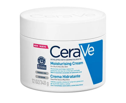 CeraVe Moisturizing Cream | Body and Face Moisturizer for Dry Skin | Body Cream with Hyaluronic Acid and Ceramides-Health & Beauty-Eclatbody-CeraVe-