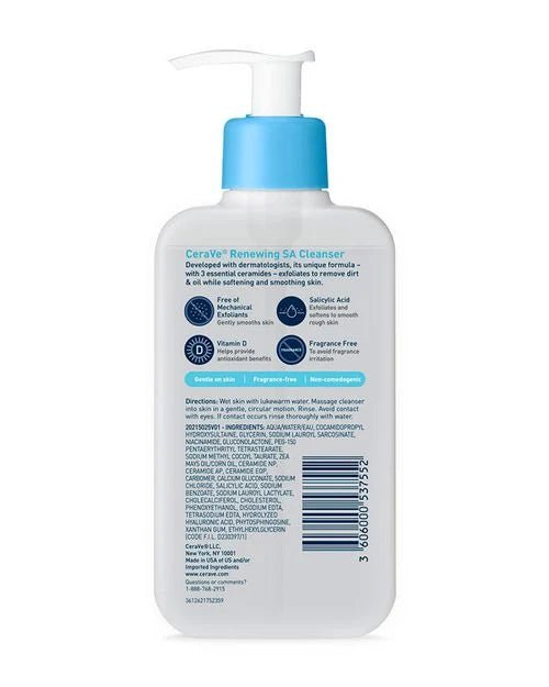 Cerave Renewing SA Cleanser | for Normal Skin | USA Made 355ml-Health & Beauty-Eclatbody-CeraVe-