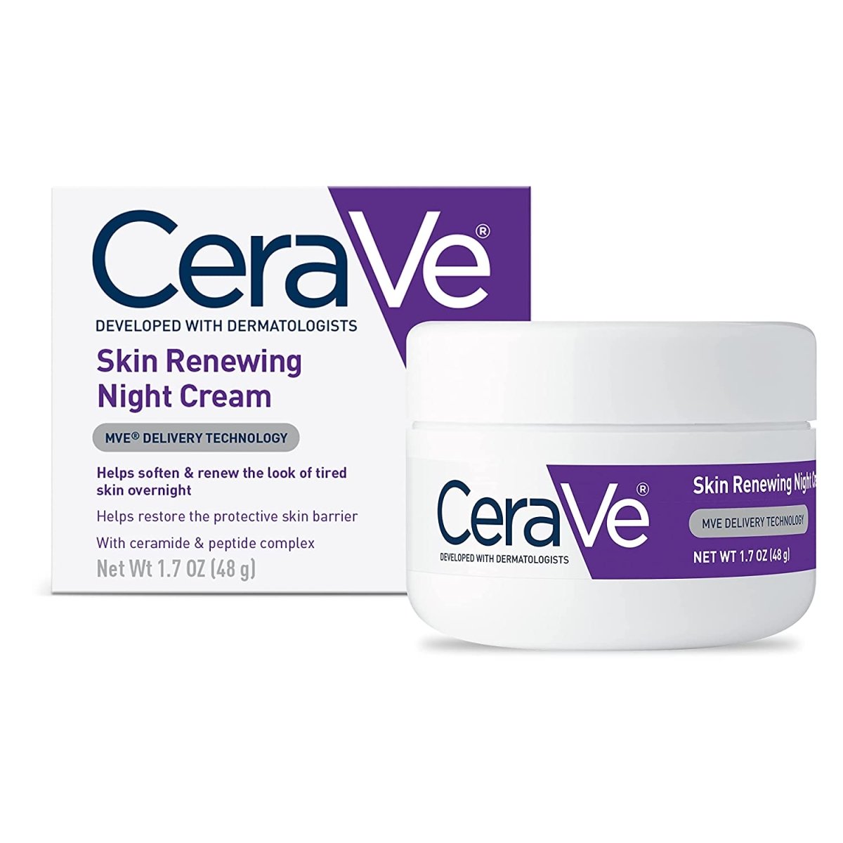 CeraVe Skin Renewing Night Cream | 48g-Health & Beauty-Eclatbody-CeraVe-