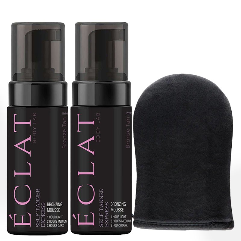 2 ECLAT SELF TANNING MOUSSE BUNDLE Self Tanning Mousse BY ECLAT BODY LAB for a Flawless Looking Tan – Achieve a Sext natural looking tan with our easy to apply, fast drying & lightweight tinted self tanning mousse. No self tan smell. Free shipping. 