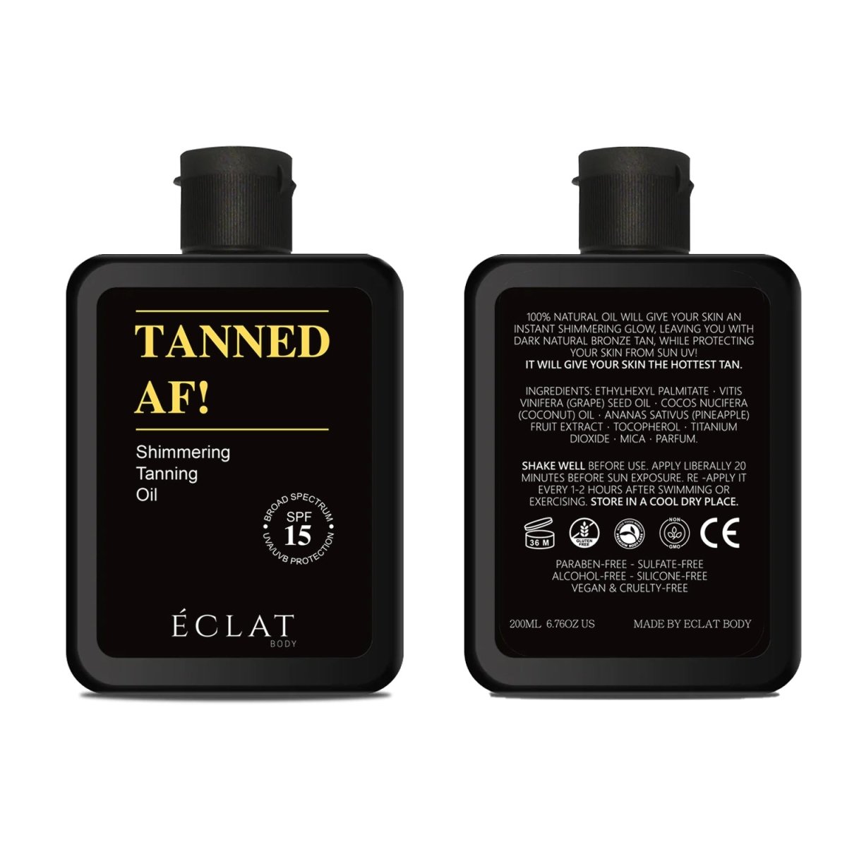 Eclat Shimmering Tanning Oil SPF15-Health & Beauty-Eclatbody-Eclat-