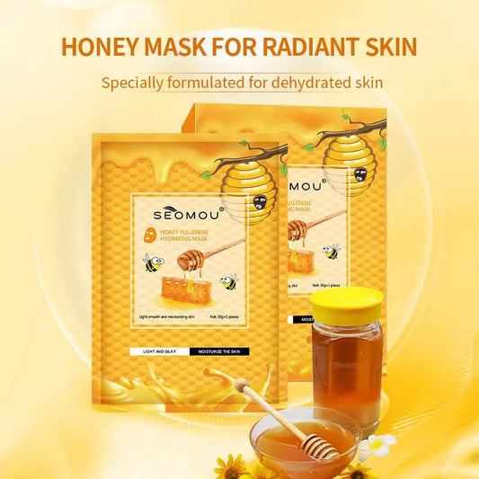 SEOMOU Honey Fullerene Hydrating Korean Mask-Health & Beauty-Eclatbody-seomou-