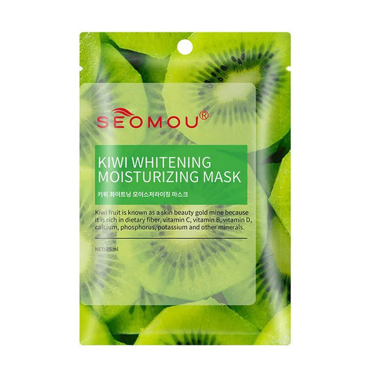 SEOMOU Kiwi Whitening & Moisturizing Korean Mask - Vitamin C, B, D, Calcium Phosphorus & potassium-Health & Beauty-Eclatbody-seomou-