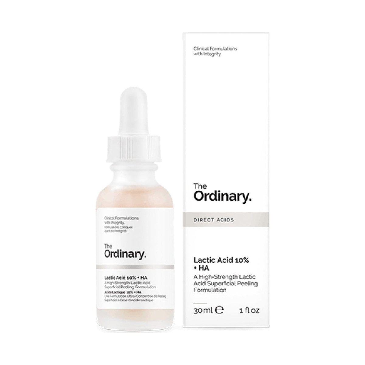 the ordinary Lactic Acid 10% + HA face serum by eclat body lab in lebanon