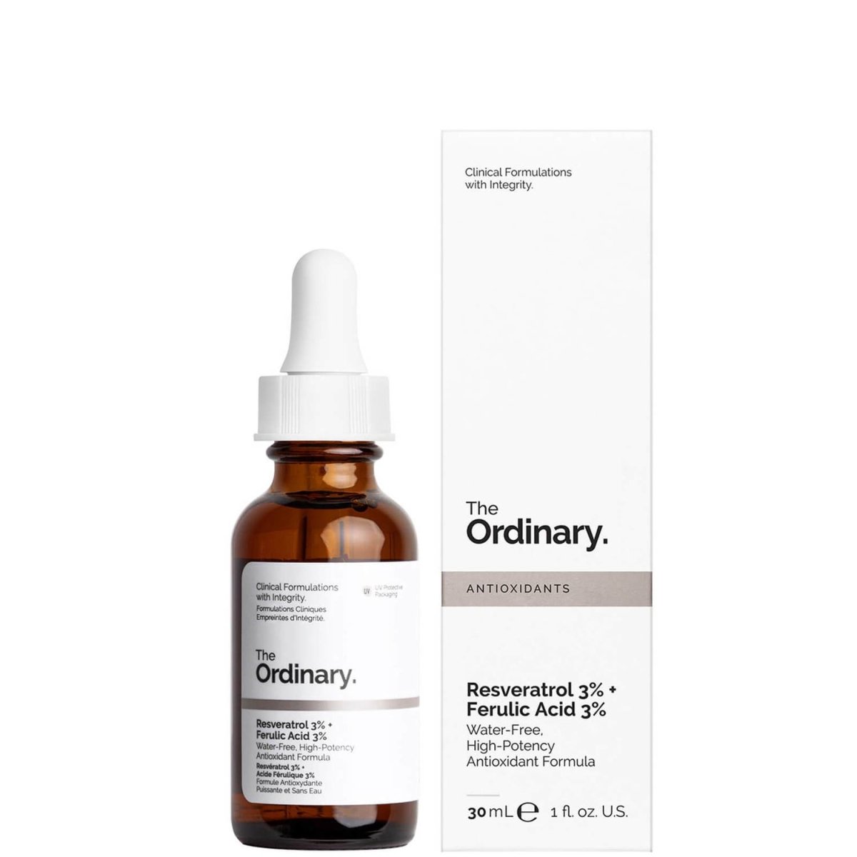 the ordinary Resveratrol 3% + Ferulic Acid 3% serum by eclat body lab lebanon